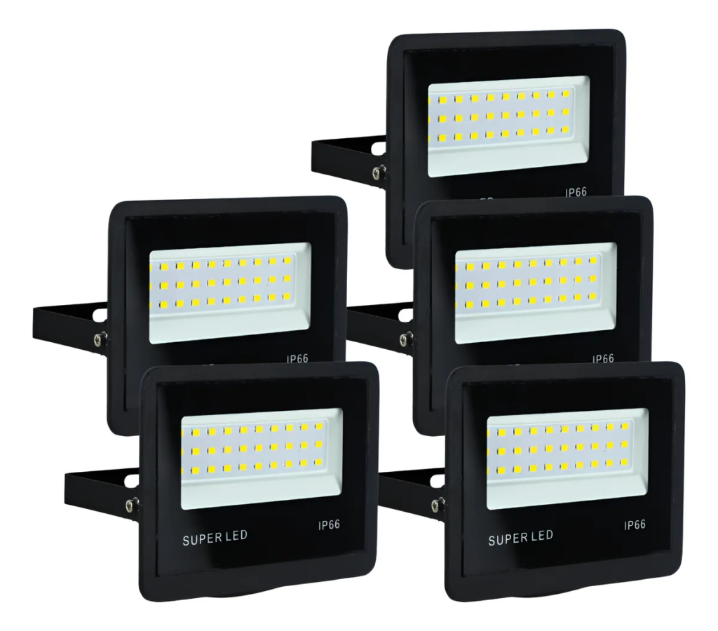 Kit 5 Refletores LED 100W