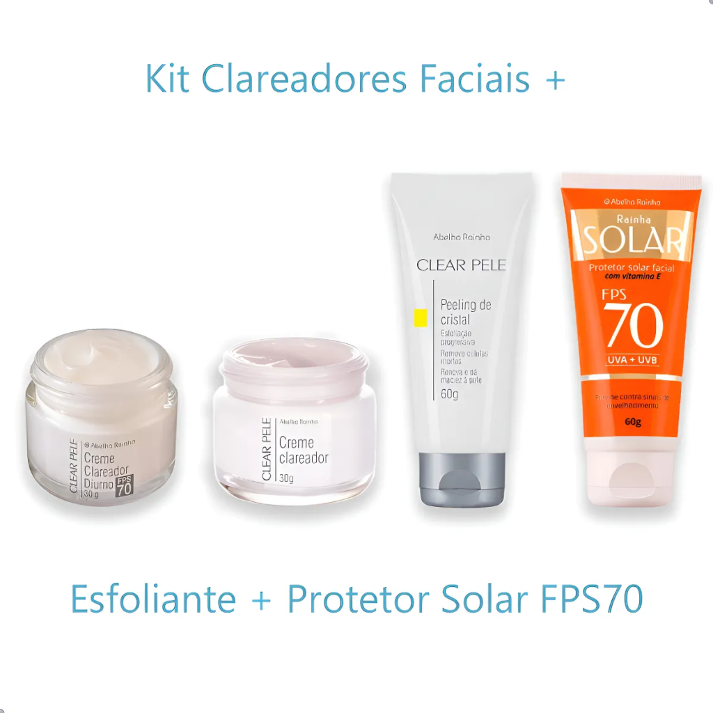 Kit Tratamento Facial Clareador Abelha Rainha