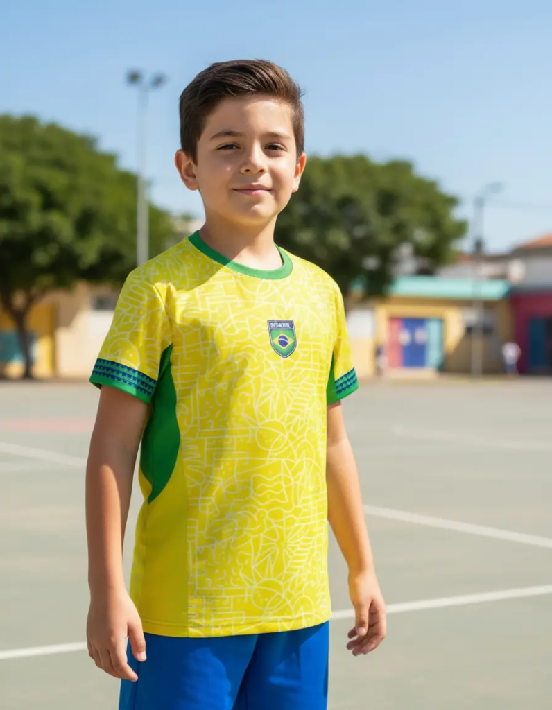 Camiseta Infantil Brasil Dryfit