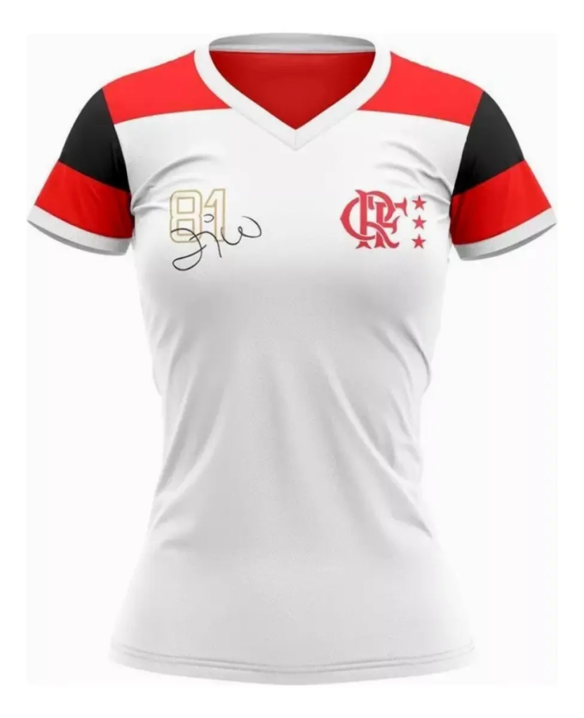 Camisa Flamengo Feminina Zico Retrô